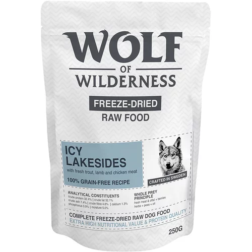 Wolf of Wilderness 250 g liofilizirana sirova hrana po posebnoj cijeni! - Icy Lakesides - janjetina, pastrva i piletina
