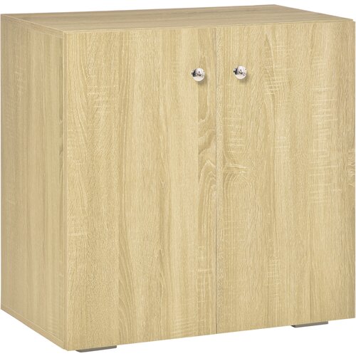 HOMCOM večnamenska omara z dvema vratoma, lesena omara za dnevno sobo ali pisarno z aluminijastimi ročaji, 70x39x70cm, (20710838) Cene