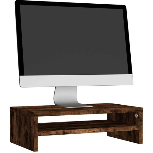  Stalak za monitor boja dimljenog hrasta 42 x 24 x 13 cm drveni Slike