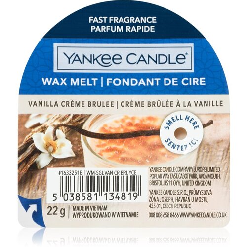 Yankee Candle Vanilla Crème Brûlée vosek za aroma lučko 22 g Cene