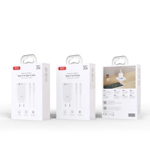 XO ce30 usb punjač 30w pd + qc – usb-c i usb-a sa tip c kablom ( 0374 ) Cene