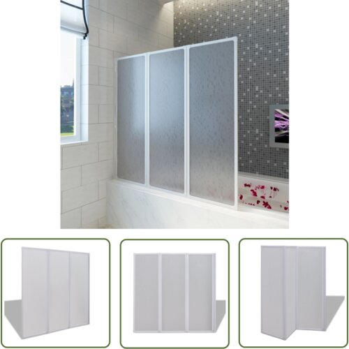 The Living Store Zložljiva stena za tu&amp;scaron; 141 x 132 cm s 3 plo&amp;scaron;čami - Tu&amp;scaron; Stena, (21744980) Slike