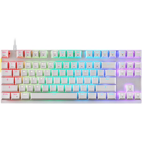 Motospeed K82 mehanička bela tastatura crveni prekidač Slike