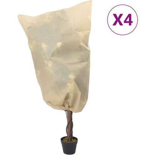 vidaXL Navlake od flisa za biljke s vezicom 4 kom 70 g/m² 0 8 x 0 8 m Cijene