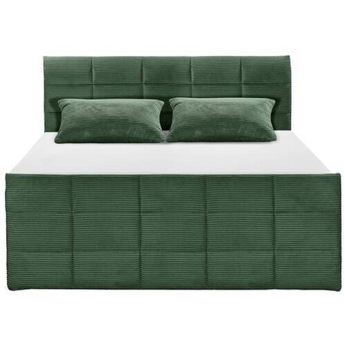 MID.YOU POSTELJA BOXSPRING 180 cm x 200 cm , tekstil, leseni material olivno zelena Slike