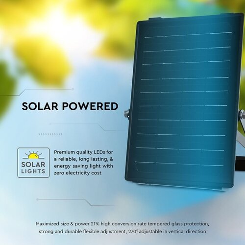  LED prigu&amp;scaron;iva solarni reflektor sa senzorom LED/10W/3,7V 4000/6000K IP65 + daljinski upravljač Slike