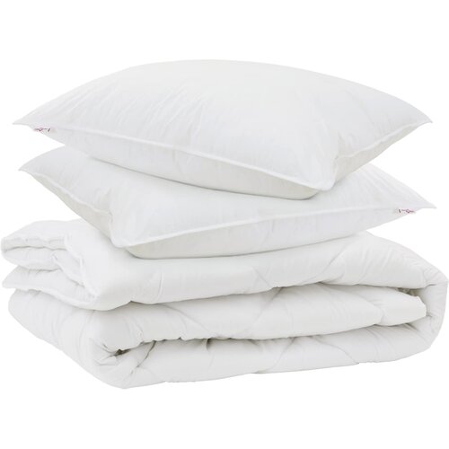  Duvet za sve sezone s jastukom 3 kom. Bijela Mikrovlakna Slike