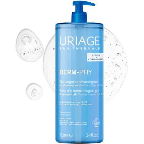 Uriage DERM-PHY Extra Rich Dermatological Gel nežni čistilni gel 1000 ml Slike