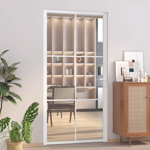  Unutarnja vrata 102,5x201,5 cm bijela od ESG stakla i aluminija Cene