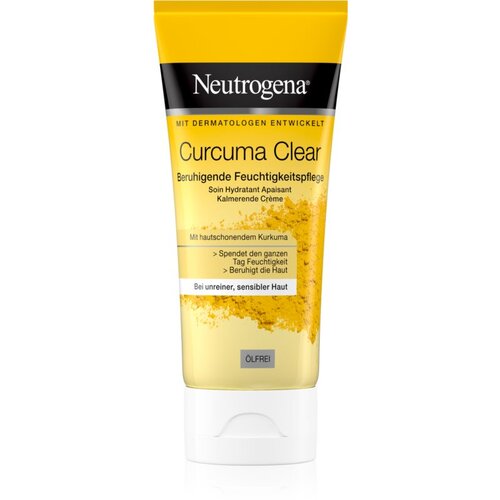 Neutrogena curcuma clear moisturizing and soothing cream vlažilna in pomirjujoča krema za občutljivo kožo, nagnjeno k aknam 75 ml za ženske Slike