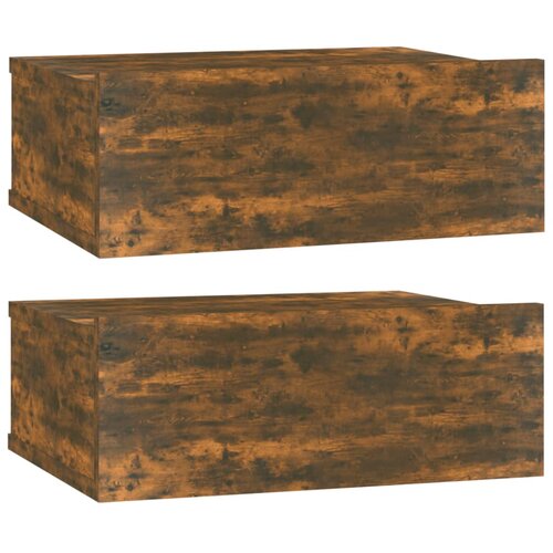 Maison Chic Lebdeči Dvo delni komplet Nočne omarice - Nočne mize dimljeni hrast 40x30x15cm inž. les, (21688231) Cene