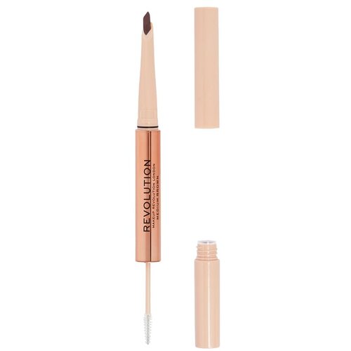 Revolution olovka i gel za obrve 2 u 1 Fluffy Brow Duo Medium Brown 0.12g+1ml Cene