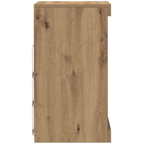  Sideboard s LED svjetlima u umjetničkom hrastu 41x37x67 cm Slike