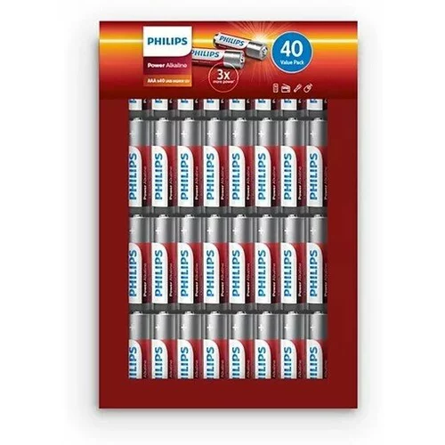 Philips baterija aaa - power alkaline blister 40 kos (R03) LR6P40FP/10