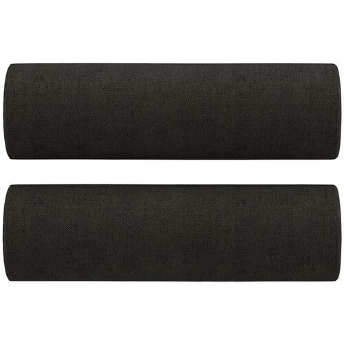  3-dijelni set sofa s jastucima crni od mikrovlakana Slike