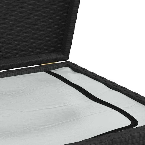  Vrtna kutija za pohranu crna 120 x 50 x 60 cm od poliratana Slike