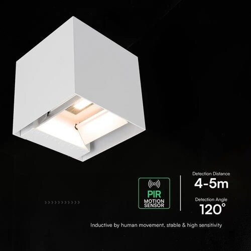  LED solarna zidna lampa sa senzorom LED/9W/3,7V 3000/4000/5000K IP65 2600mAh bela Slike
