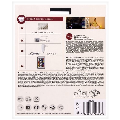 PAULMANN 70696 - prigu&amp;scaron;iva LED traka RGBW/8W DIGITAL 3m 230V + daljinski upravljač Slike