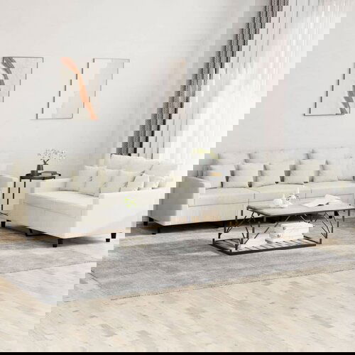 vidaXL Sedežna garnitura 2-delna z blazinami krem žamet Cene