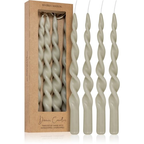 Rivièra Maison Twisted Dinner Candles Green ukrasna svijeća 4x30 cm Cijene
