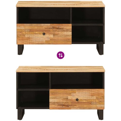  ormar s ladicama Smeđa 80 x 33 x 46 cm Čvrsto drvo manga Slike