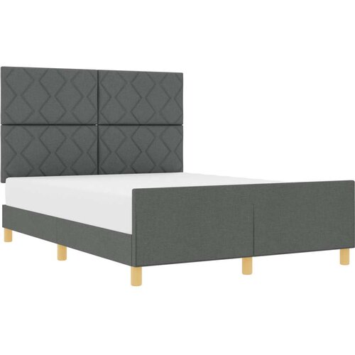 VidaXL Tamno sivi krevet 160x200 cm tkanina Slike