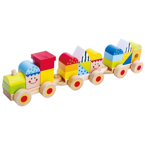 Tooky Toy drveni vozić oblici i boje Slike