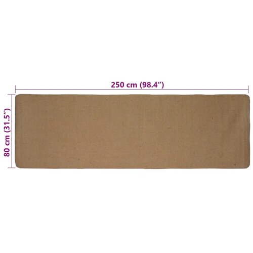 Tepih za područje Svijetlosmeđa 80 x 250 cm Juta - Svjetlosmeđa 80 x 250 cm Slike