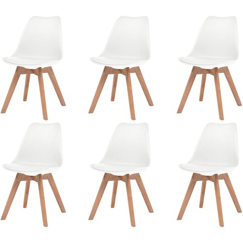 vidaXL blagovaonske stolice od umjetne kože 6 kom bijele Cijene