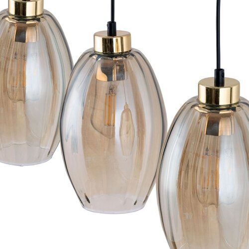  Luster na sajli SEBO 1xE27/15W/230V crna/dimljeno bež Slike
