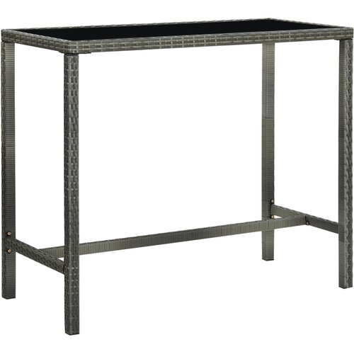  Vrtni barski stol sivi 130 x 60 x 110 cm od poliratana i stakla Cene