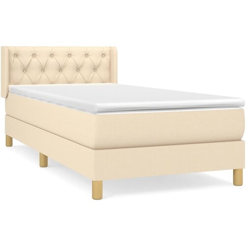 Maison Chic Box spring postelja - Vzmetna postelja z vzmetnico krem 80x200 cm blago SL20284, (21881581) Slike