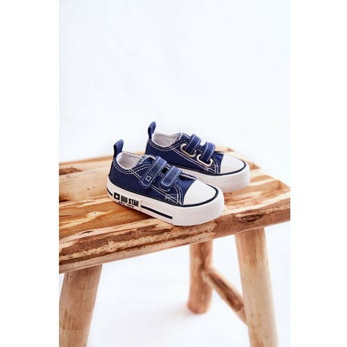Big Star Children's Cloth Sneakers With Velcro BIG STAR KK374081 Navy blue Slike