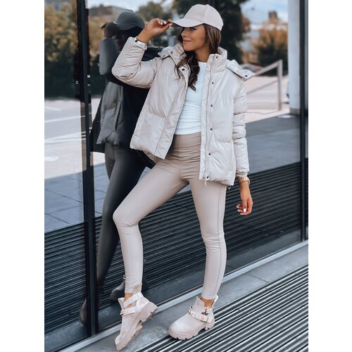 DStreet Women's leather jacket COLLAR beige Cijene