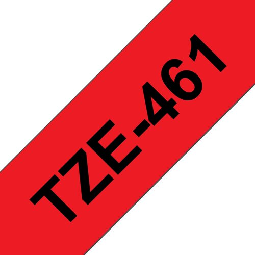 Brother Tze-461 združljiv laminirani trak - 36 mm X 8 metrov črno/rdeč, (21405021) Cene