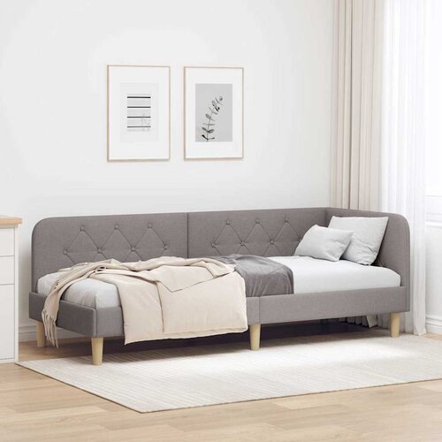  Kutni okvir kreveta Sivo-smeđa 80 x 200 cm tkanina Cijene
