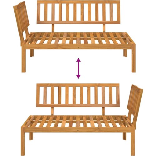  Kutna vrtna sofa od paleta od masivnog bagremovog drva Smeđa Slike