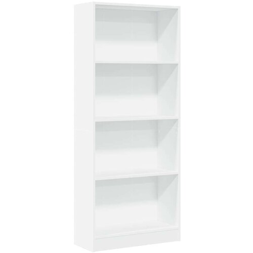  Regal za knjige bijeli 60x24x143 cm konstruirano drvo Slike