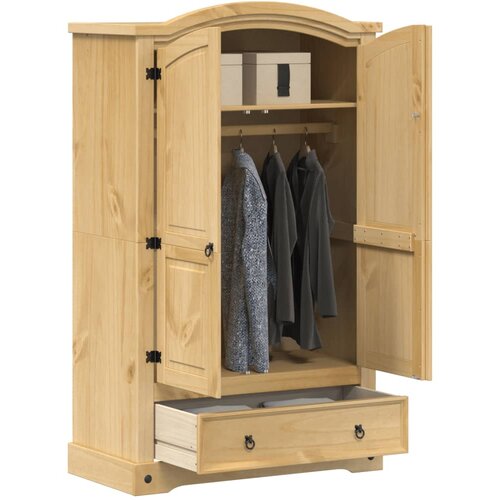vidaXL Garderobna omara Corona 101x52x170 cm trdna borovina Cene