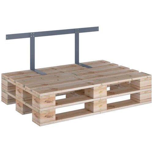  Naslon za sofu od paleta svjetlosivi 110 cm željezni Slike