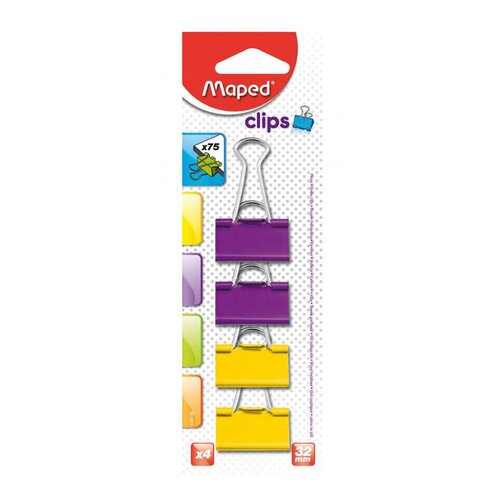 Maped Spenjalke za papir binder, barvne, 32 mm, 4 kosi Cene