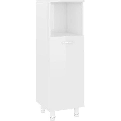 Maison Chic Kopalniška omarica - Kopalniški kabinet visok sijaj bela 30x30x95 cm iverna plošča, (21794892) Cene