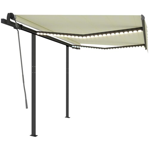VidaXL Avtomatska tenda LED + senzor 3x2,5 m krem, (20609214) Slike