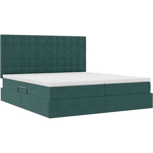  Krevet s od storage s madracem Tamnozelena 180 x 200 cm Bar&amp;scaron;un - Tamnozelena 180 x 200 cm Gumbi Slike