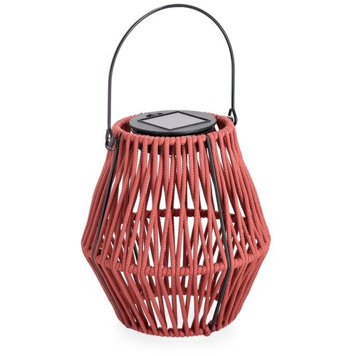 YES EVERYDAY Rdeča LED lanterna s solarnim panelom (vi&scaron;ina 17 cm) Juny &ndash; Cene