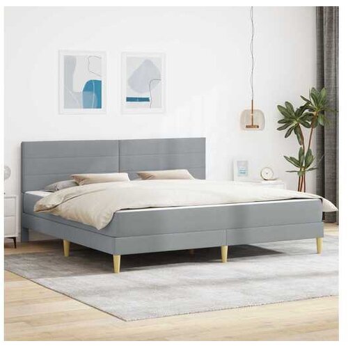vidaXL Okvir kreveta s madracem Svjetlosiva 180 x 200 cm Tkanina - Svjetlosiva 180 x 200 cm Cijene