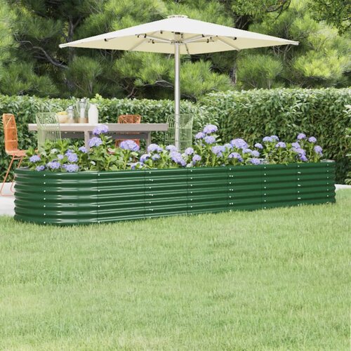 Furnova Visoka greda iz pra&amp;scaron;no premazanega jekla 296x80x36 cm zelena, (21920326) Slike