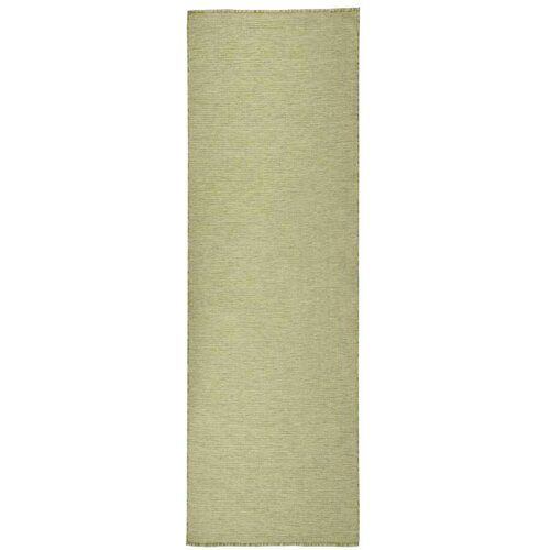  Vanjski tepih ravnog tkanja 80 x 250 cm zeleni Slike