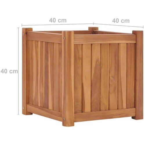 vidaXL Visoka greda 40x40x40 cm trdna tikovina Cene
