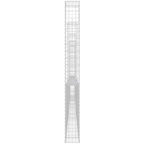  Gabionska ko&amp;scaron;ara U-oblika sa 6 stupova 620x20x200 cm željezna Slike
